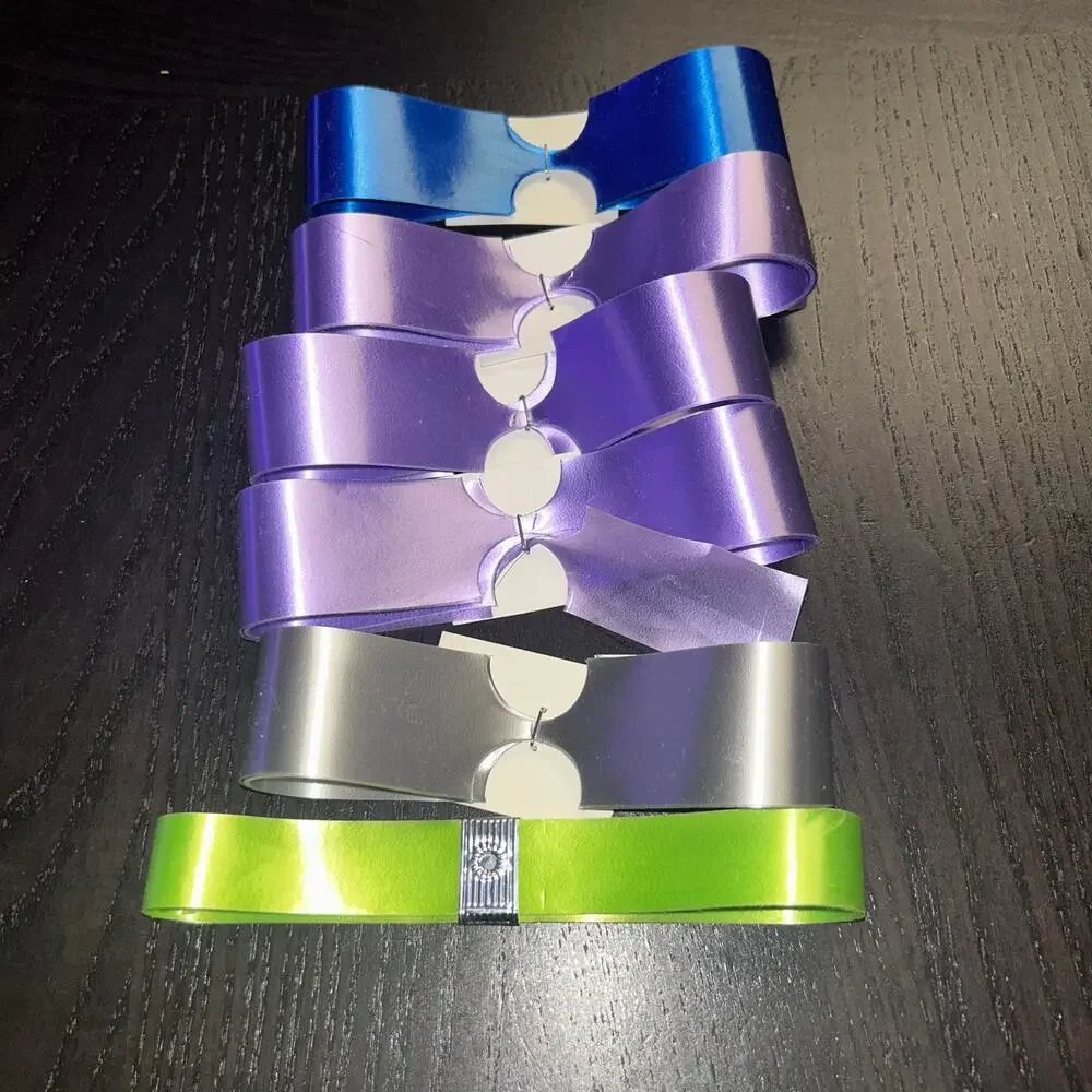 New Set of 6 Gift Wrapping Bows Purple Blue Silver Green