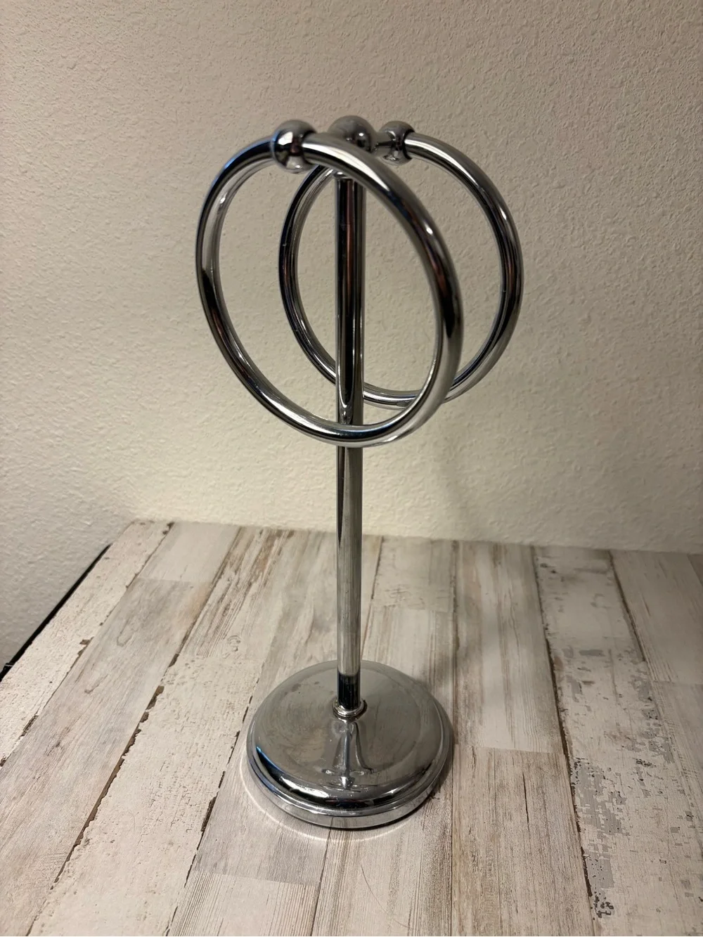 Chrome Towel Holder Stand - Silver