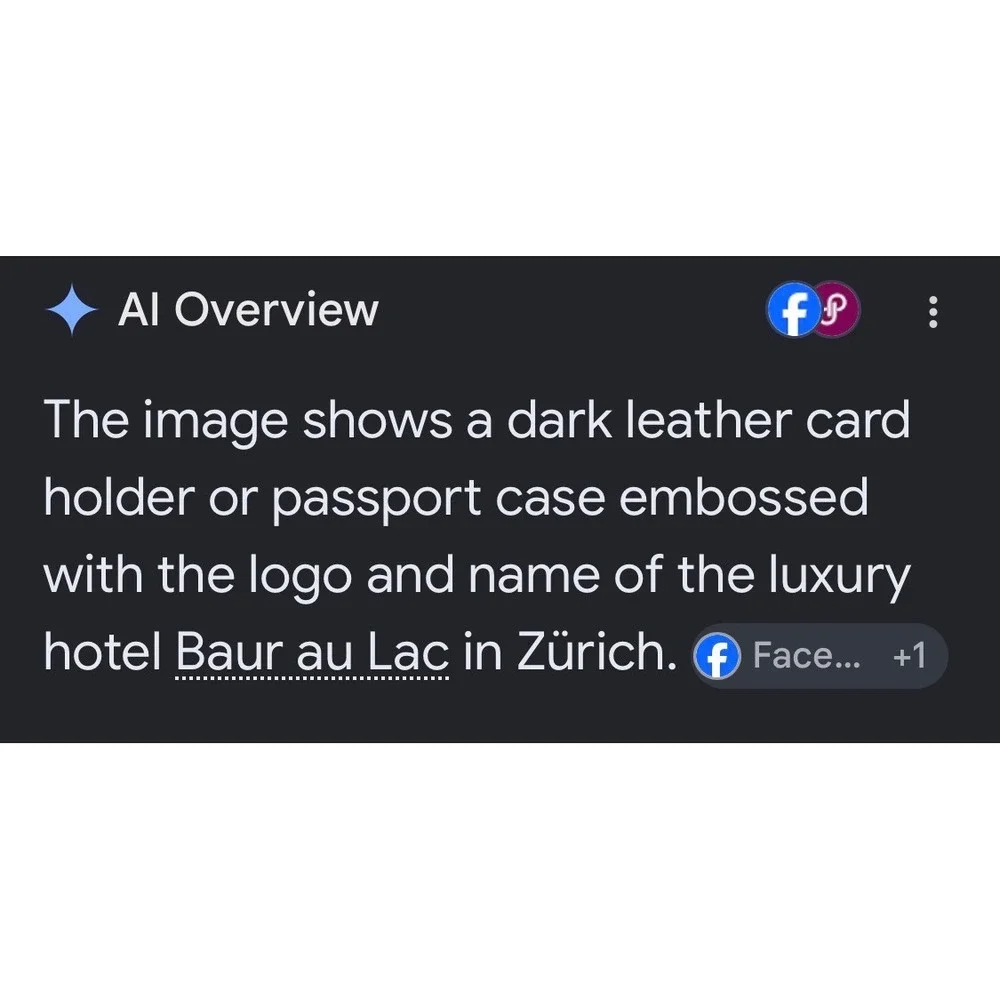 Baur au Lac Zurich Black Leather Bifold Card Holder Wallet Crosna Lining