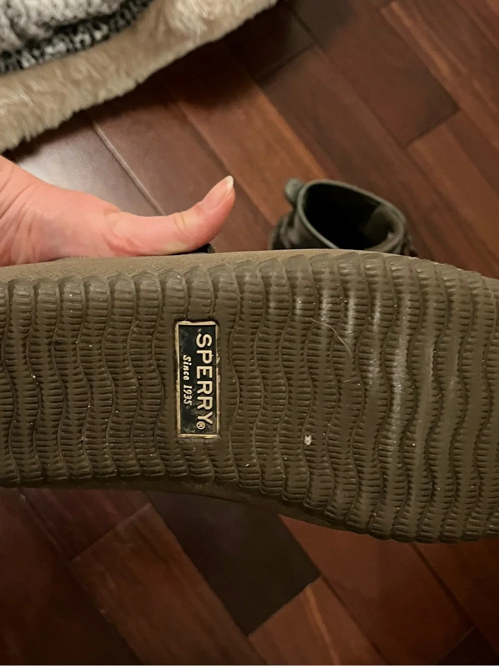 Sperry Men’s Olive Gray Lace-Up Rain & Snow Boots