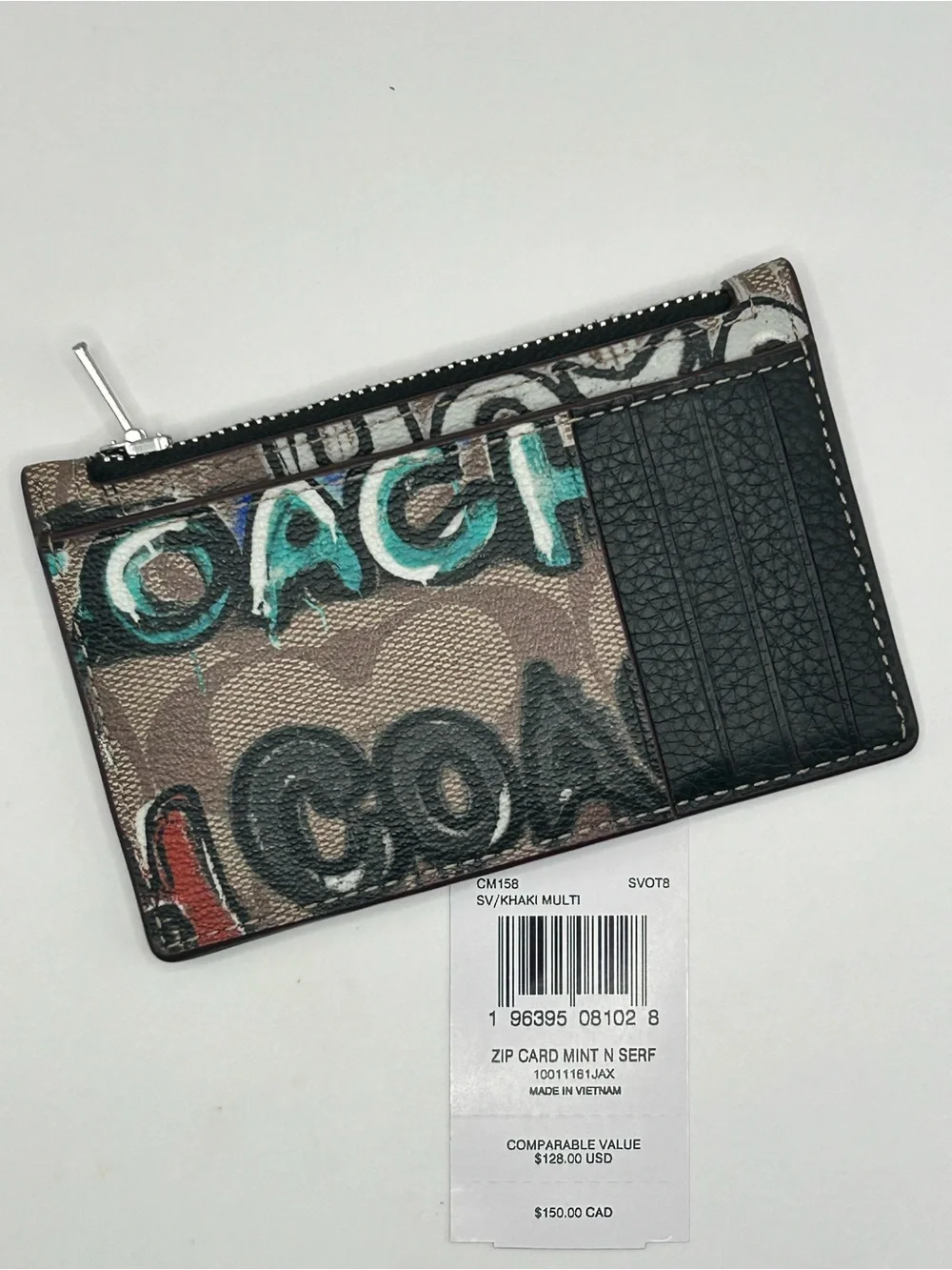 Coach X Mint + Serf  Graffiti Zip Card Holder
