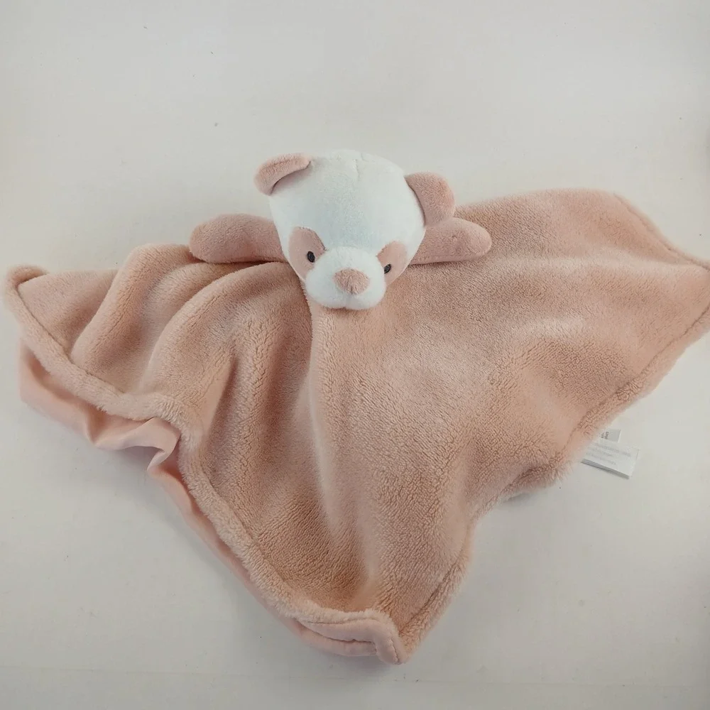 Carters Child Of Mine Panda Security Blanket‎ Peach Pink Lovey EUC