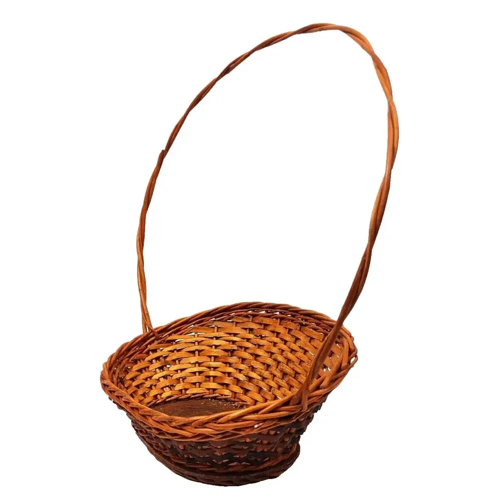 VTG Classic High Handle Woven Gathering Basket 17