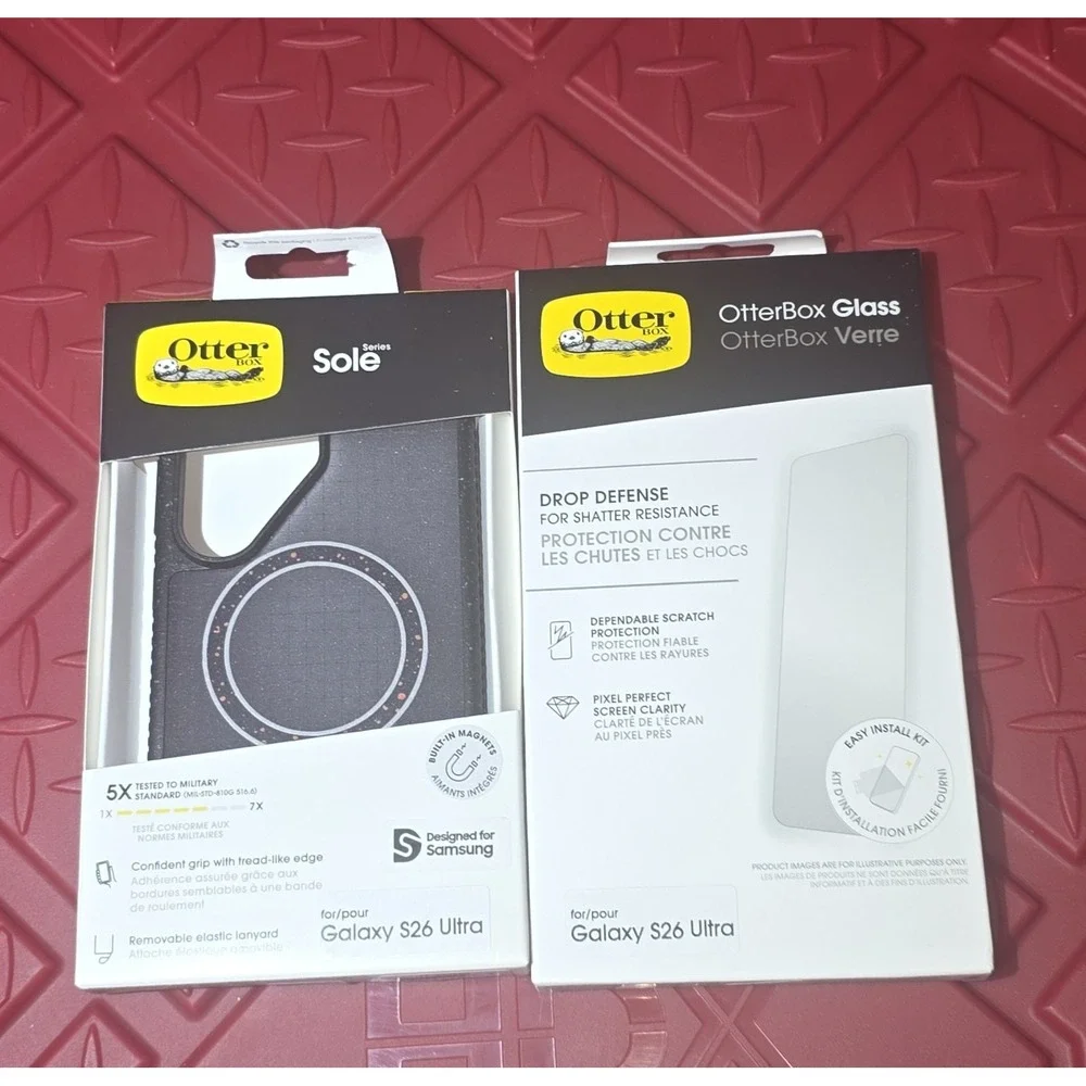 OtterBox Galaxy S26 Ultra Sole Case + Screen Protector Bundle Midnight Black NEW