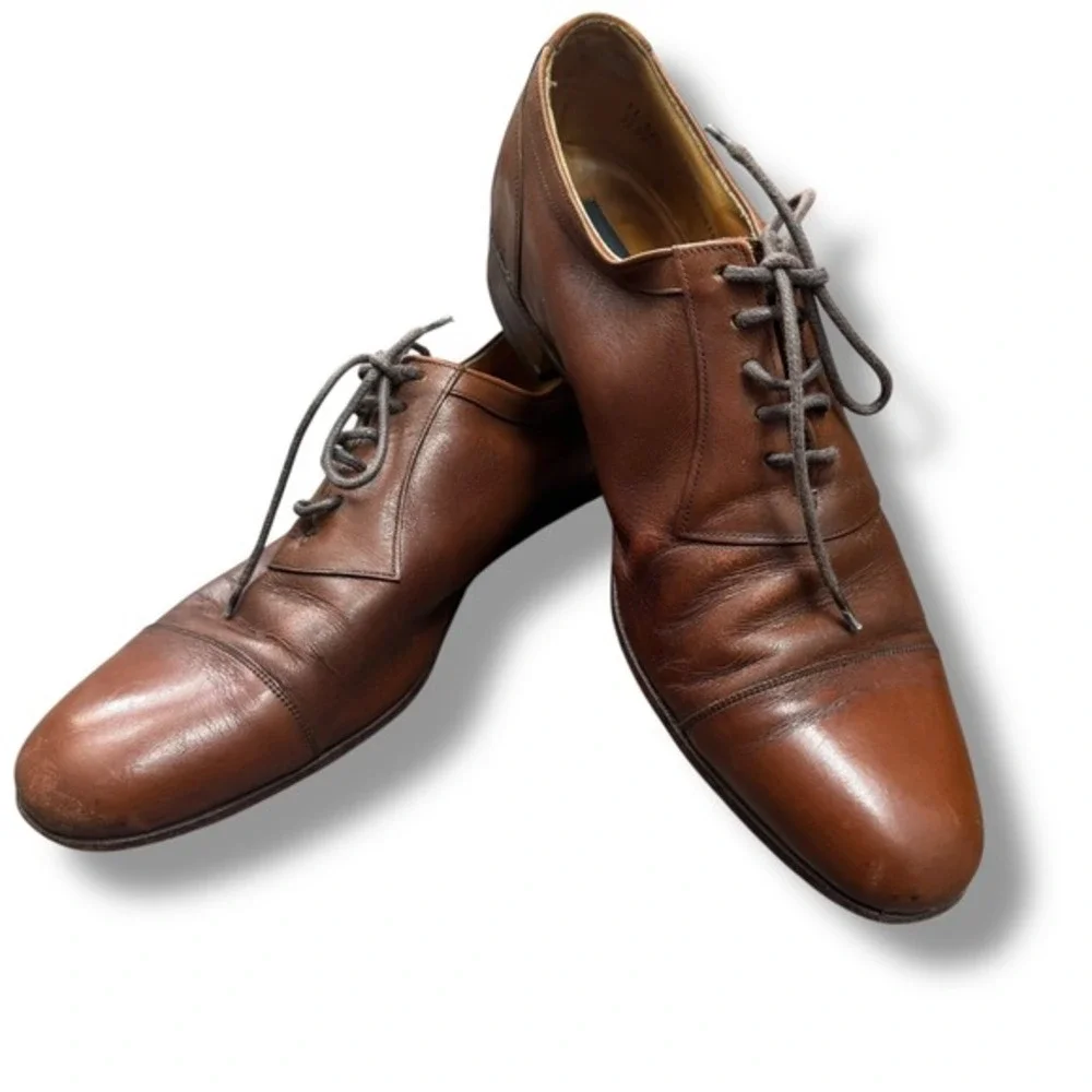Sante‎ Majestik 11 D/B Brown Cap Toe Oxford Dress Shoes Leather Signature