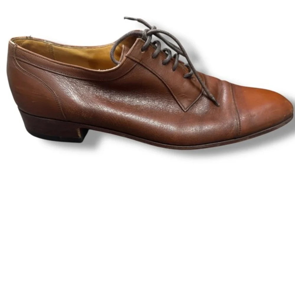 Sante‎ Majestik 11 D/B Brown Cap Toe Oxford Dress Shoes Leather Signature