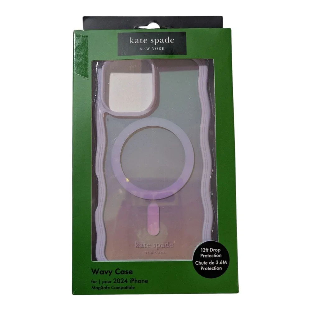 N7-O Kate Spade Wavy Case w/ Magsafe for iPhone 16‎ - Opal Iridescent