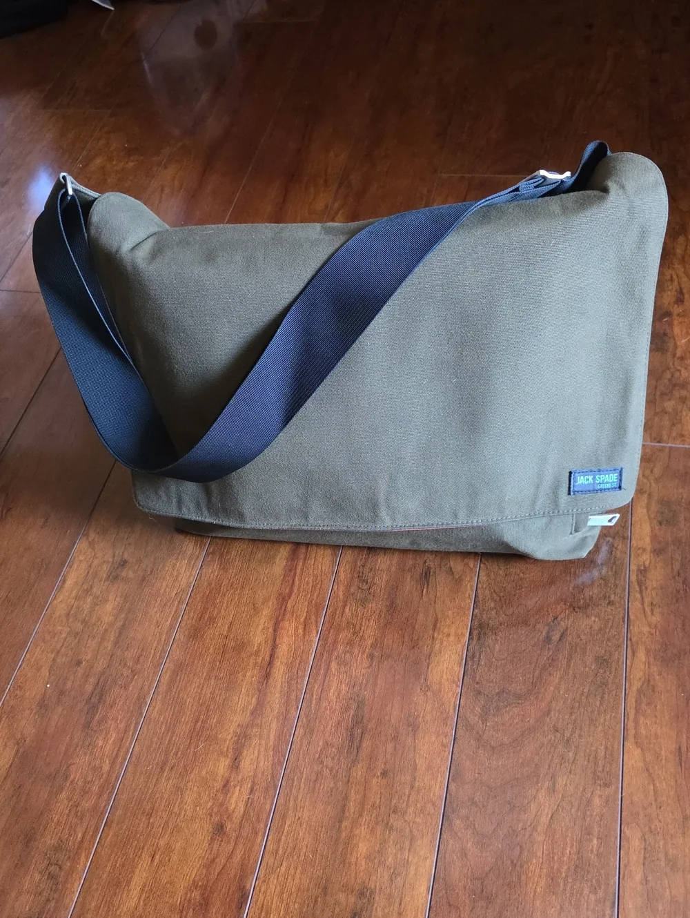 Jack Spade Olive Green Canvas Messenger Bag