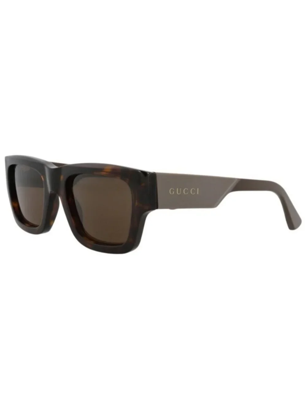 New Gucci Mens Square/Rectangle Havana Green Brown Fashion Designer Sunglasses