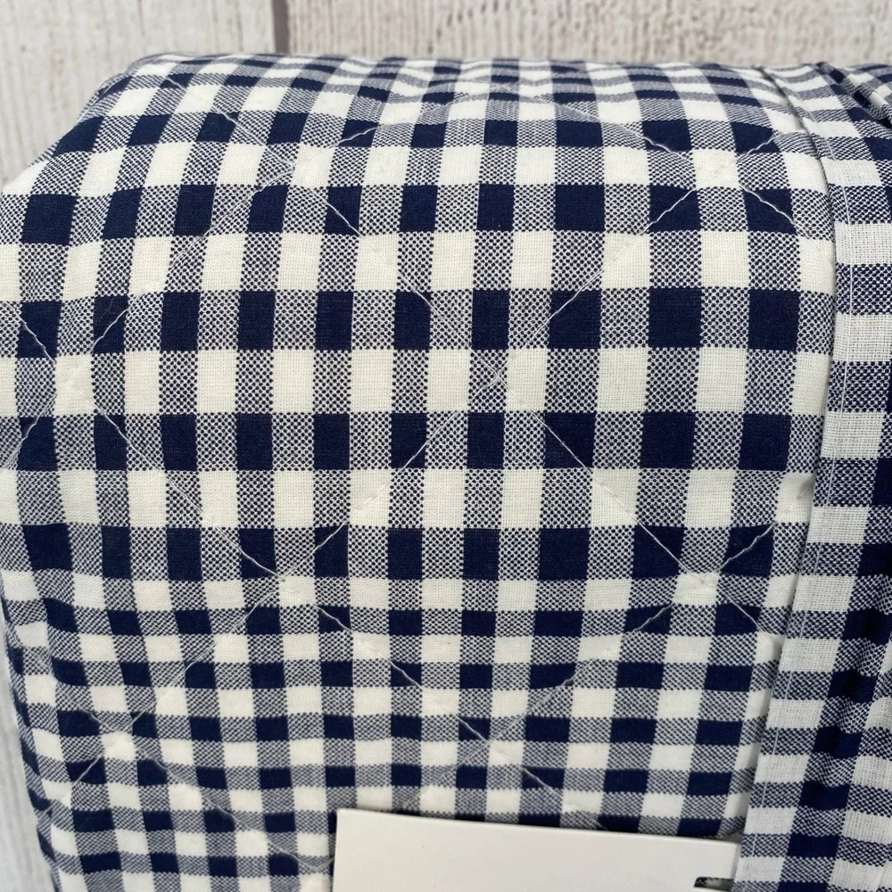 Tommy Hilfiger Quilt Set Full Queen Blue Modern Check Gingham Preppy Reversible