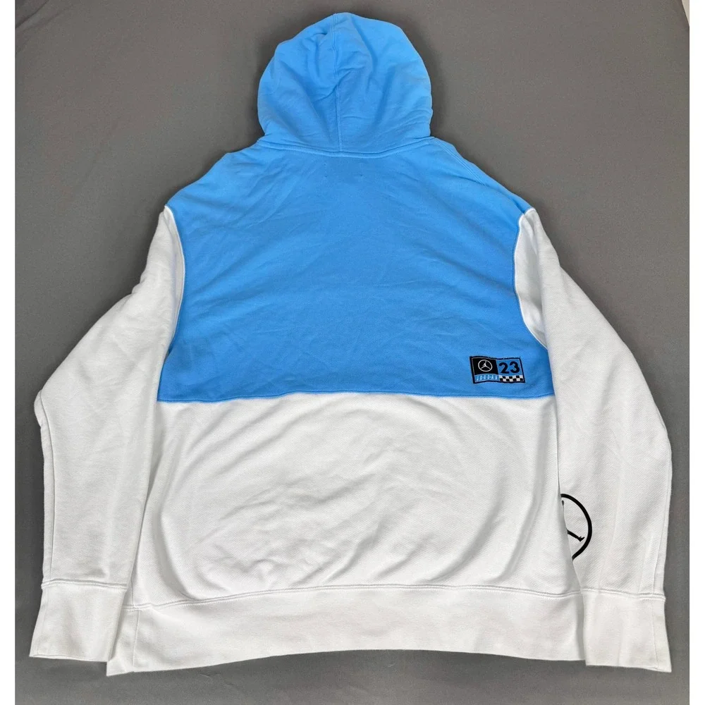 Jordan Hoodie Mens 2XL Blue White Colorblock Sport DNA CV2743-412 Pullover