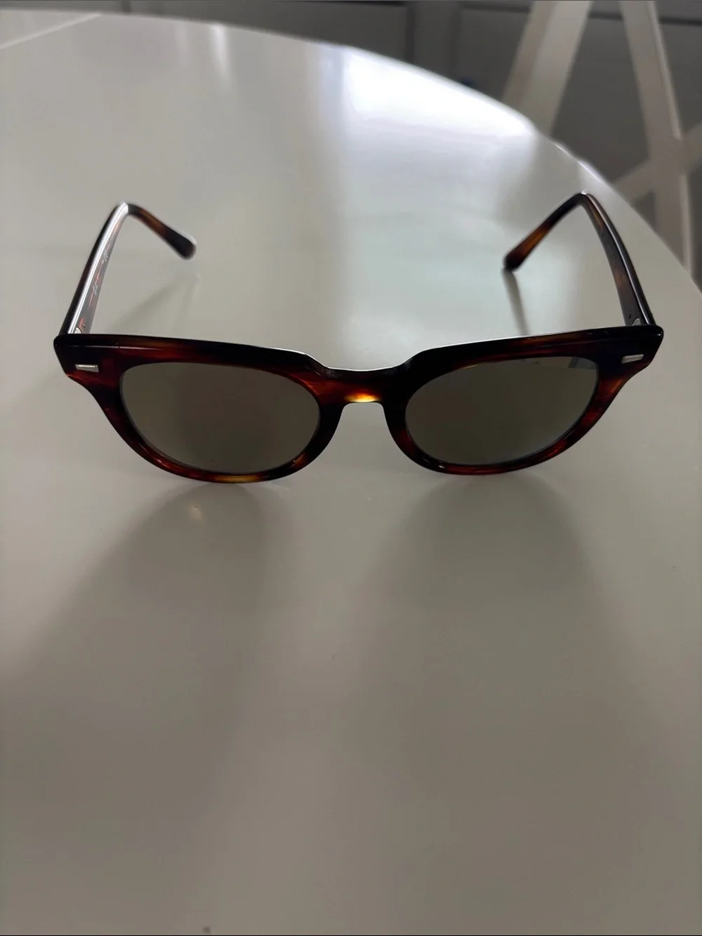 Ray-Ban Classic Tortoise Frame Sunglasses with gold tint lenses. Prescription