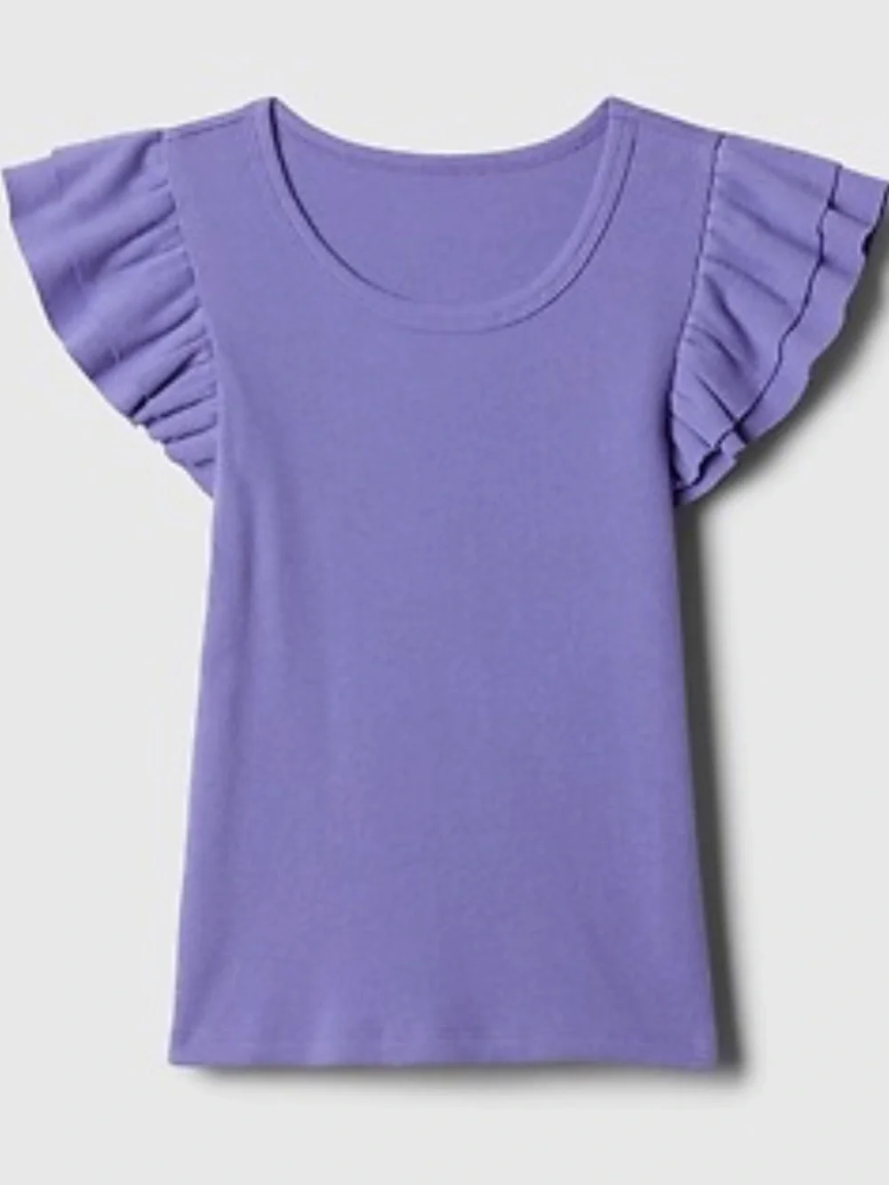 NWT GAP Girls Sz L (10) Short Flutter Sleeve Top in Purple