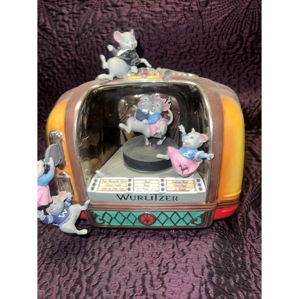 Franklin Mint Jukebox Jamboree Vintage Rock Around The Clock Musical‎ Mice Work