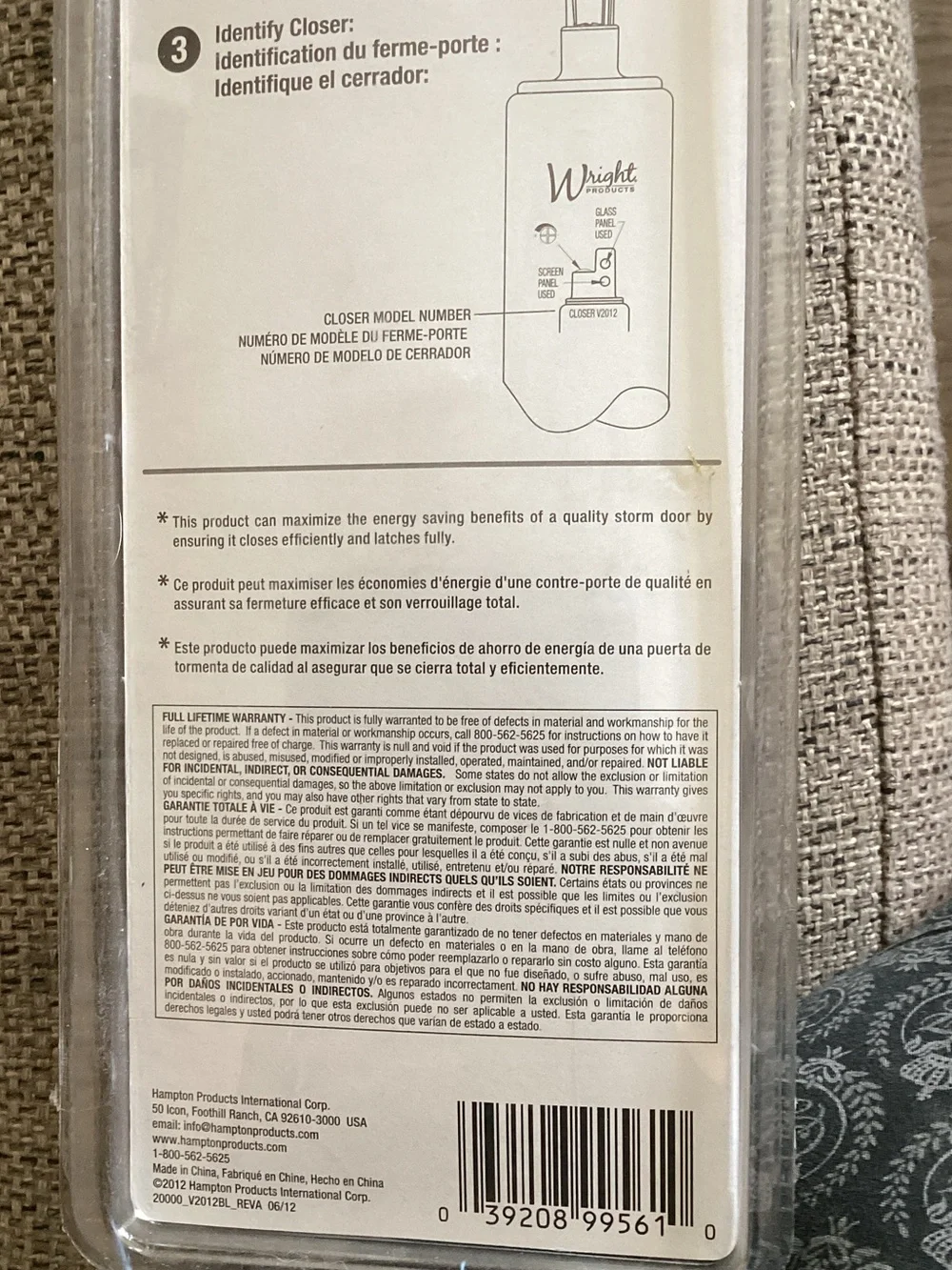 Wright Products storm door