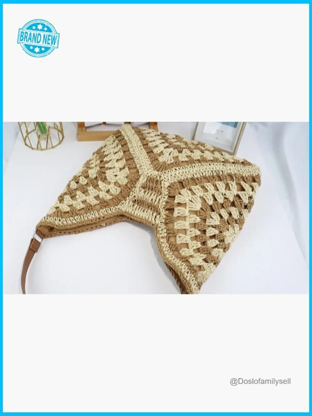 Straw Hobo Bag Large Capacity Woven Beach Tote Summer Vintage Crochet Shoulder