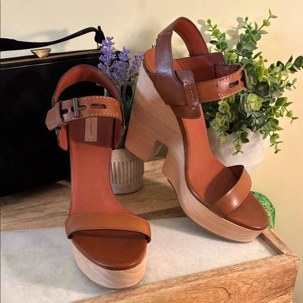 Reed Krakoff Brown Leather Platform Sandals