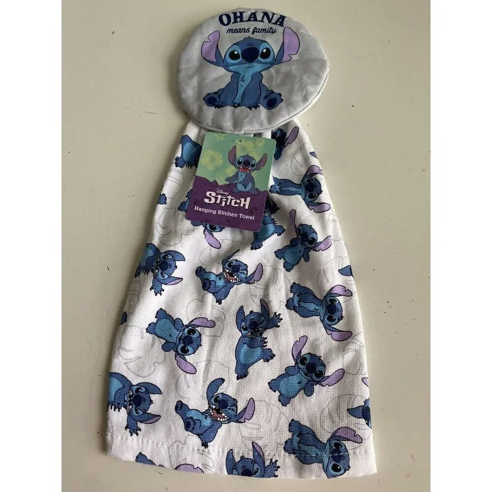 Disney Lilo Stitch‎ Kitchen Hanging Towel Ohana Means Family NEW