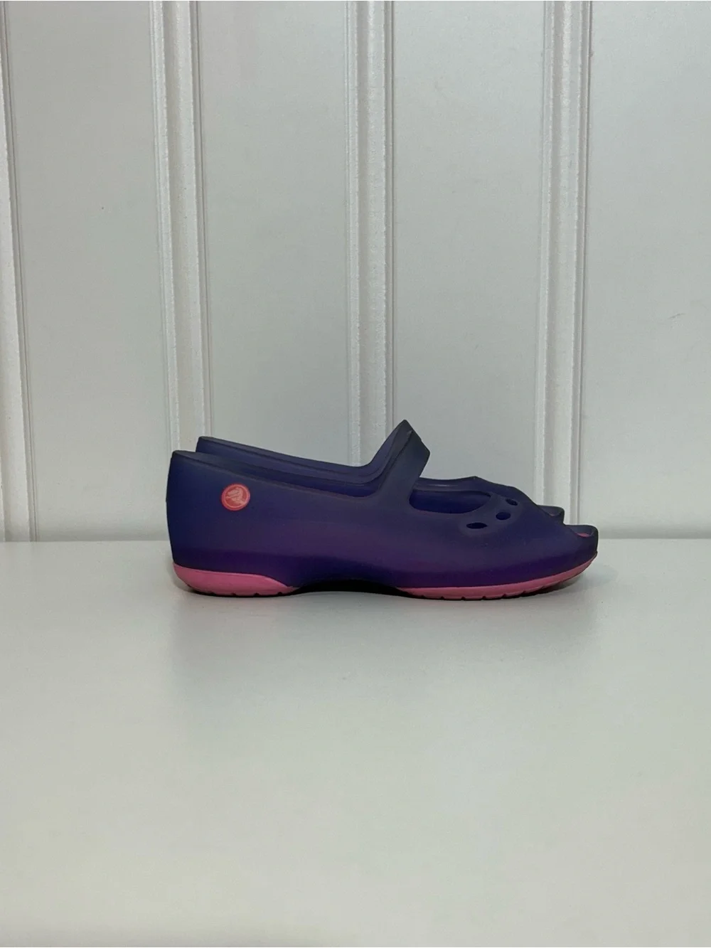 Crocs Kids Waterproof Purple Pink Mary Jane Clog