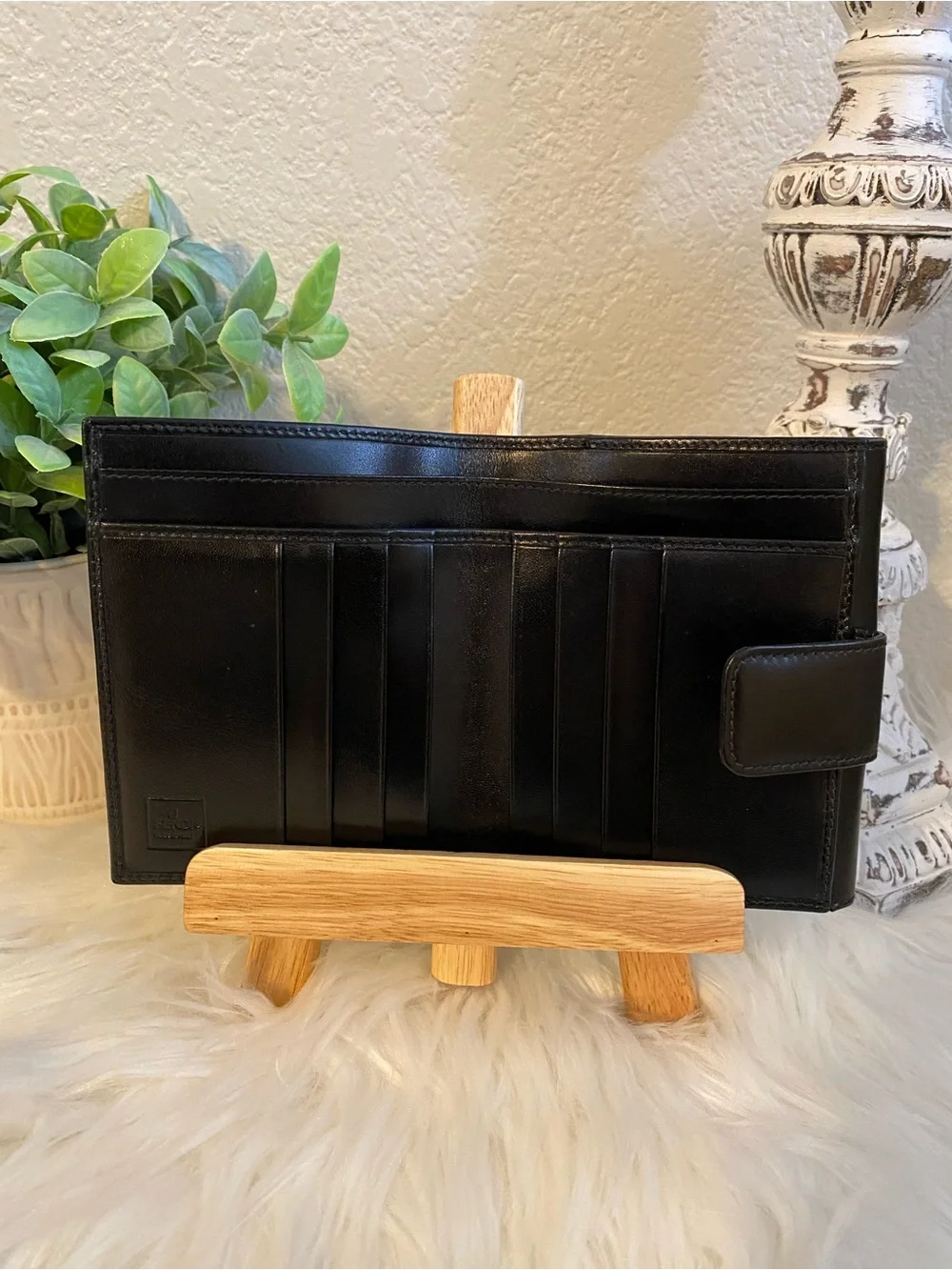 Fendi black leather