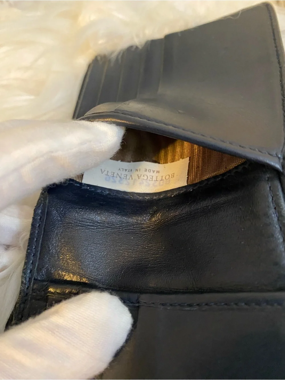 Bottega Veneta Black Intrecciato Leather Bifold Wallet