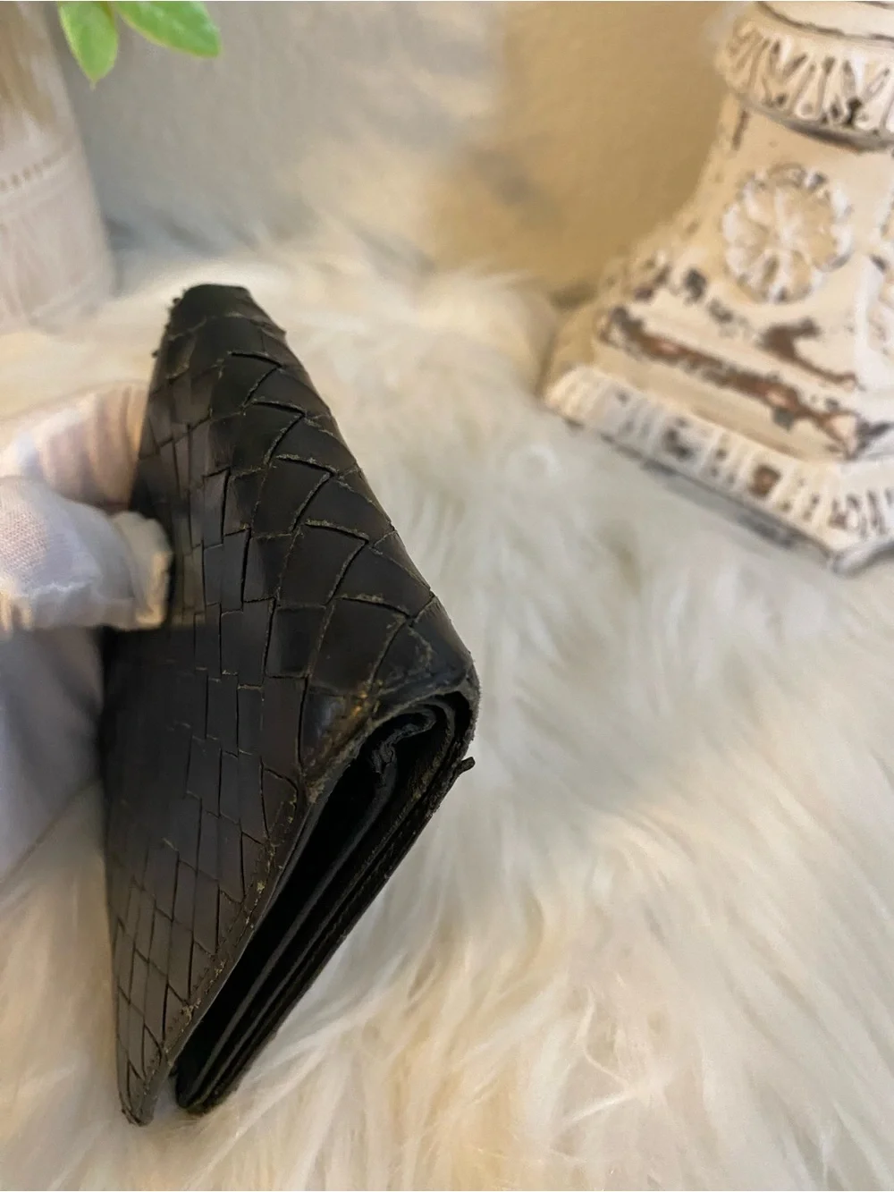 Bottega Veneta Black Intrecciato Leather Bifold Wallet