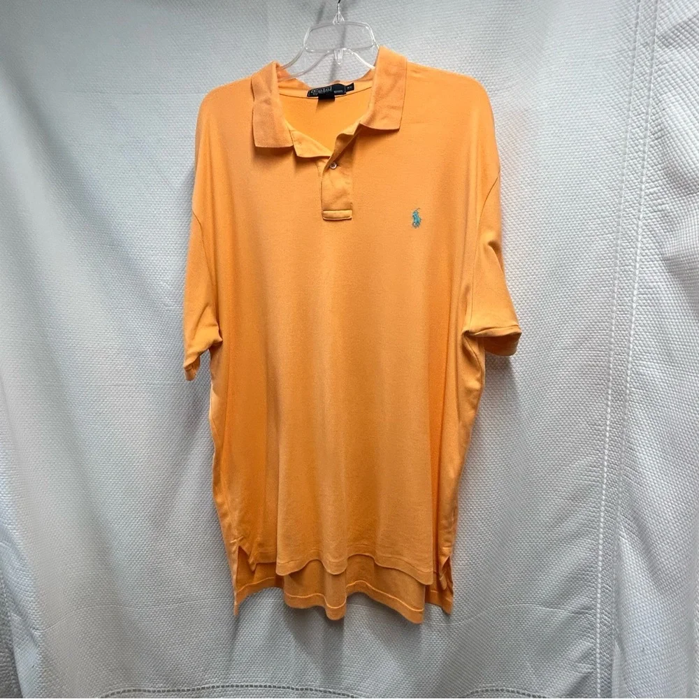 Polo by Ralph Lauren Men's Orange Polo Shirt‎