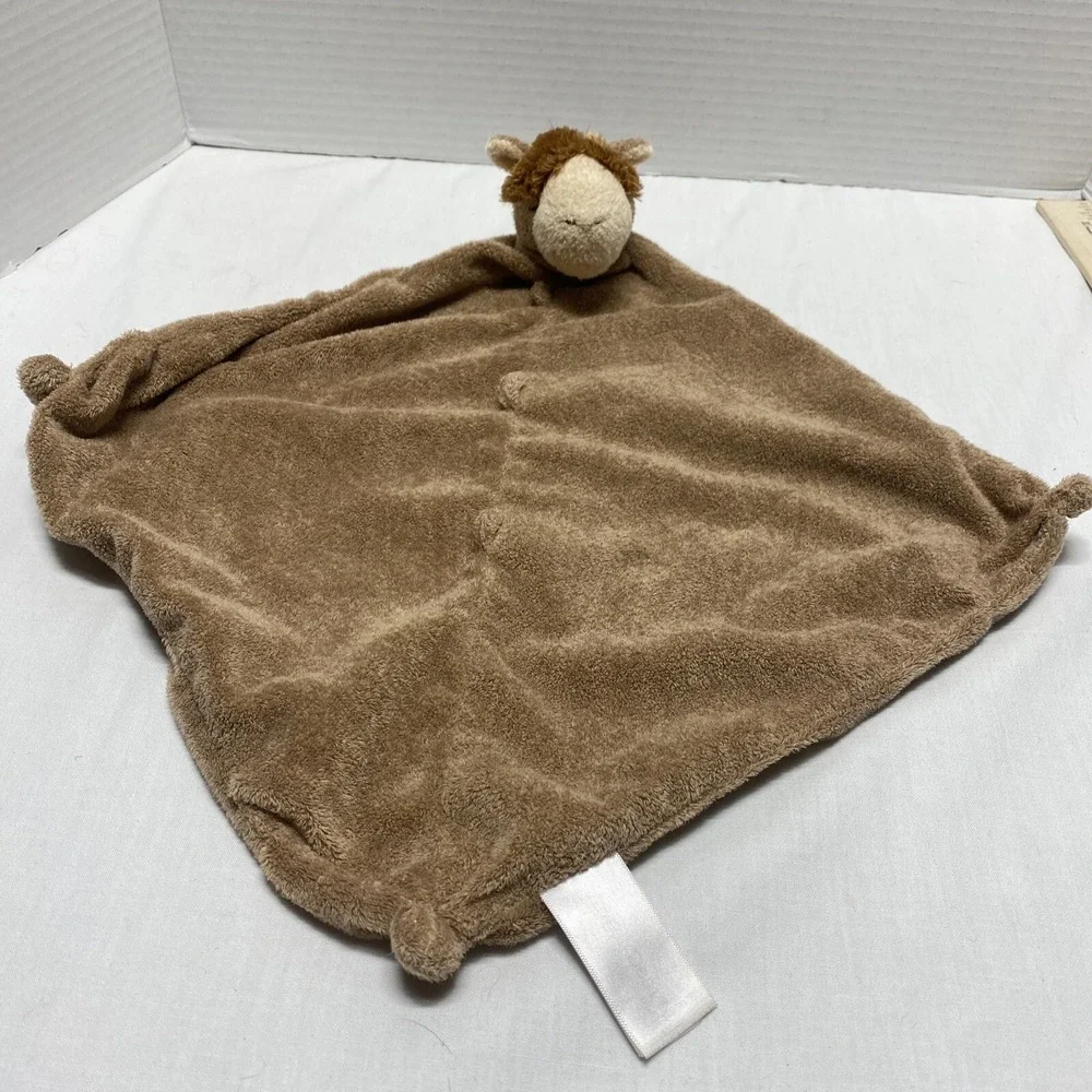 Angel Dear Brown Camel Lovey Knots Baby Security Blanket  12