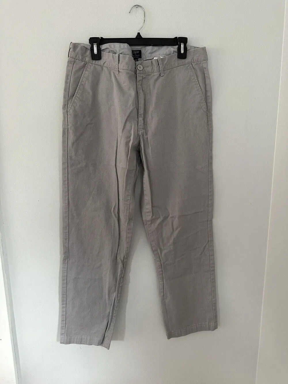J.Crew Pants Mens 36x32 Gray Straight Fit Casual Stretch Cotton Khaki Chinos