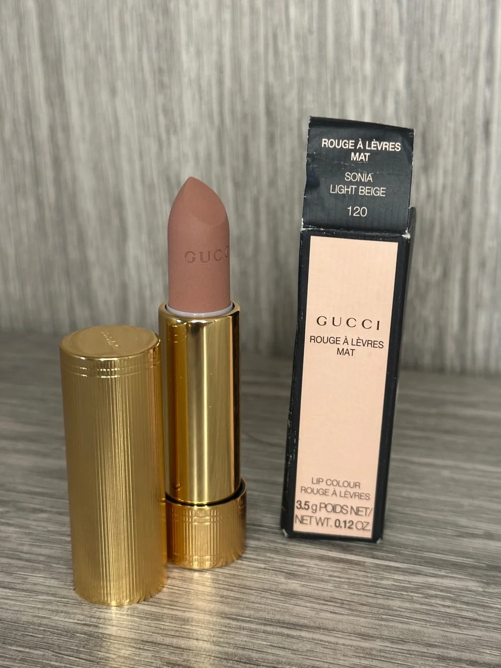 Gucci Matte Lipstick - Sonia Light Beige (120) Nude