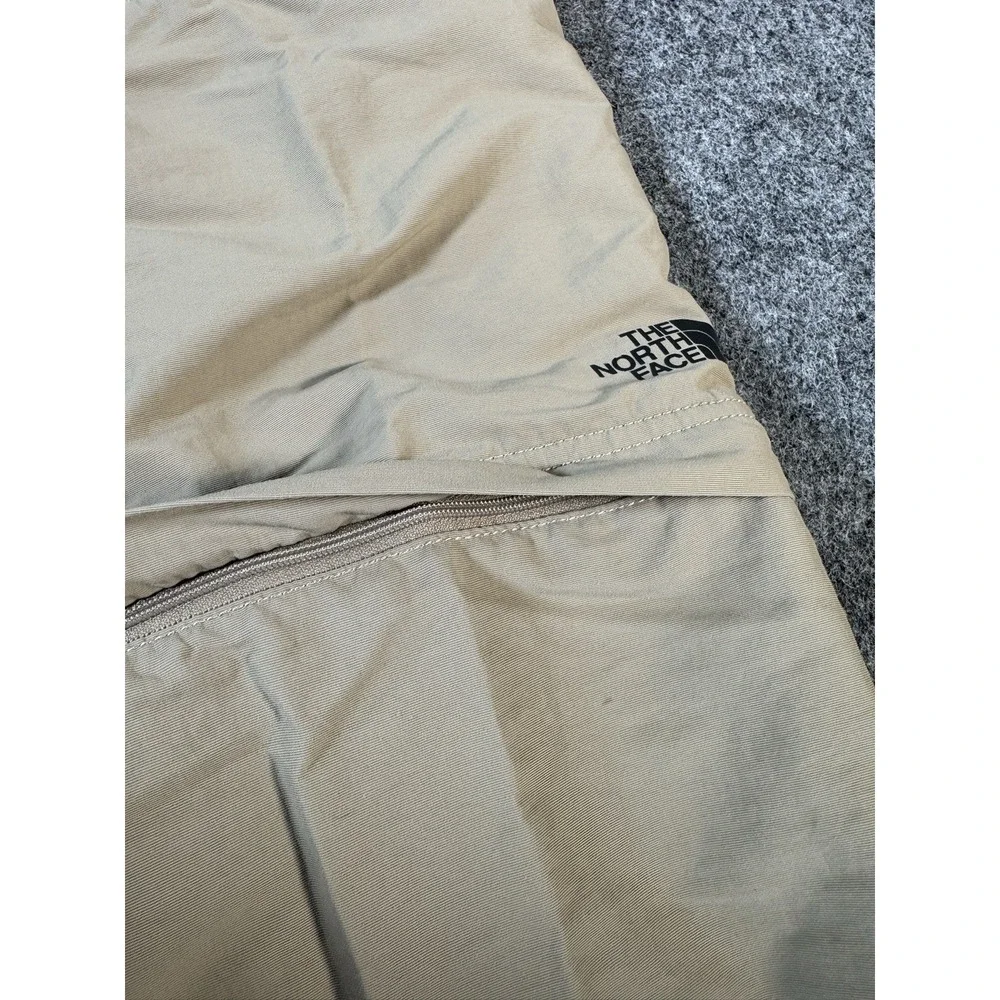 The North Face Men's L Convertible Zip-Off Hiking Pants Khaki Belted Outdoor