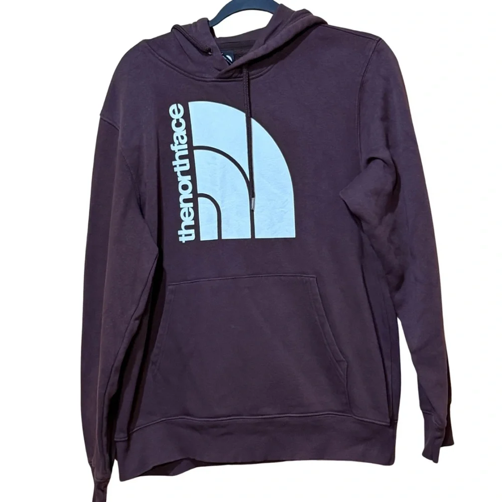 The North‎ Face Men’s Burgundy Hoodie Medium Logo Sweatshirt Pullover