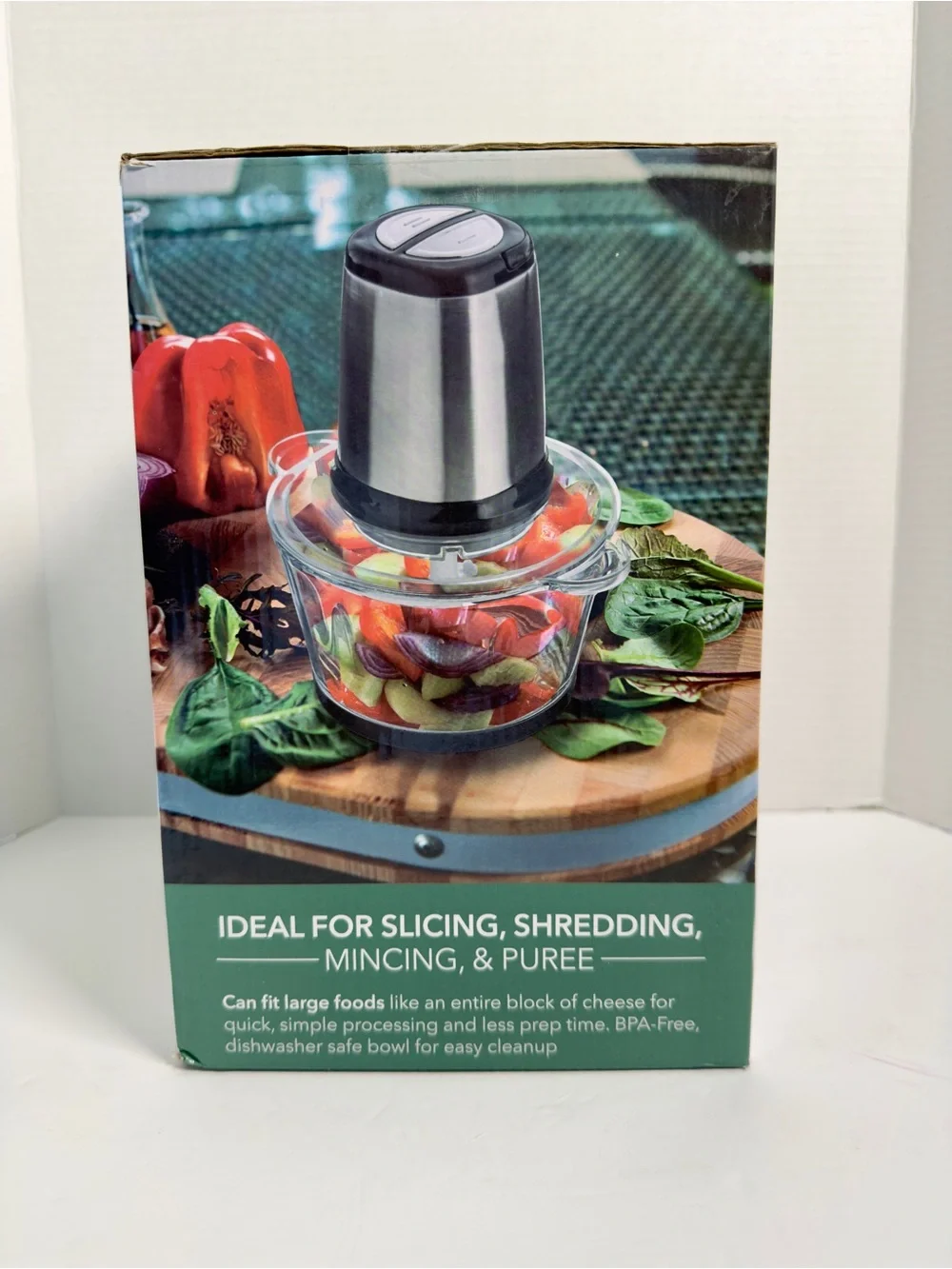 Stainless Steel Electric Food Chopper - Silver