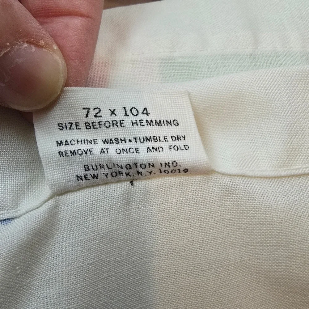 VTG Burlington House Gold Star Twin Flat Sheet‎ Anita Wagenvoord Floral Gingham
