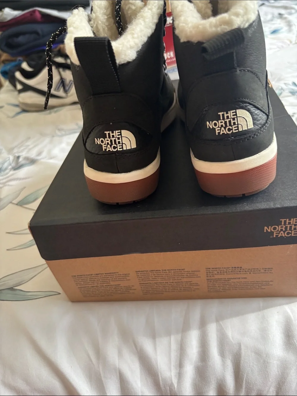 The North Face box label