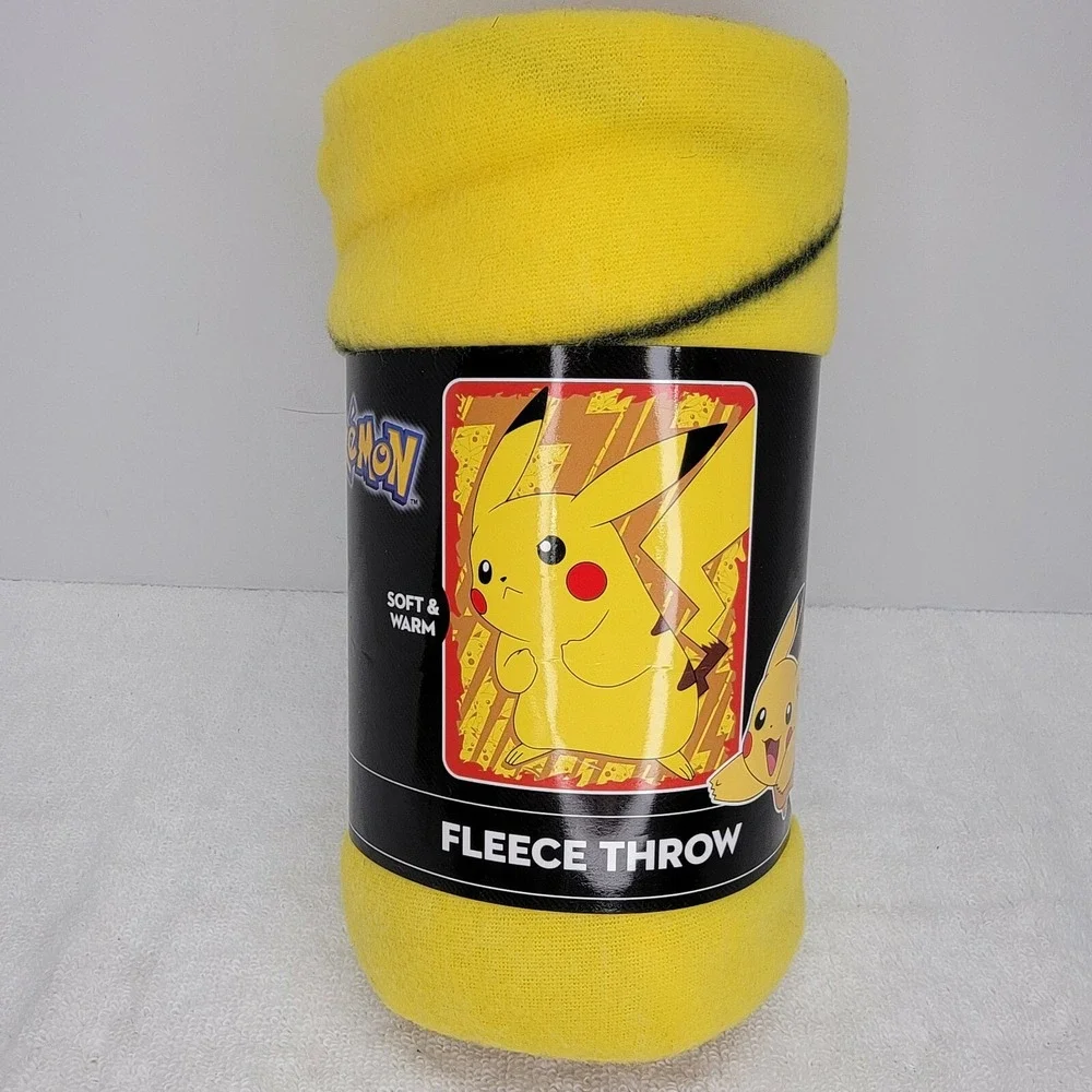 Pokemon Pikachu Yellow Fleece Blanket Throw Northwest Company  40