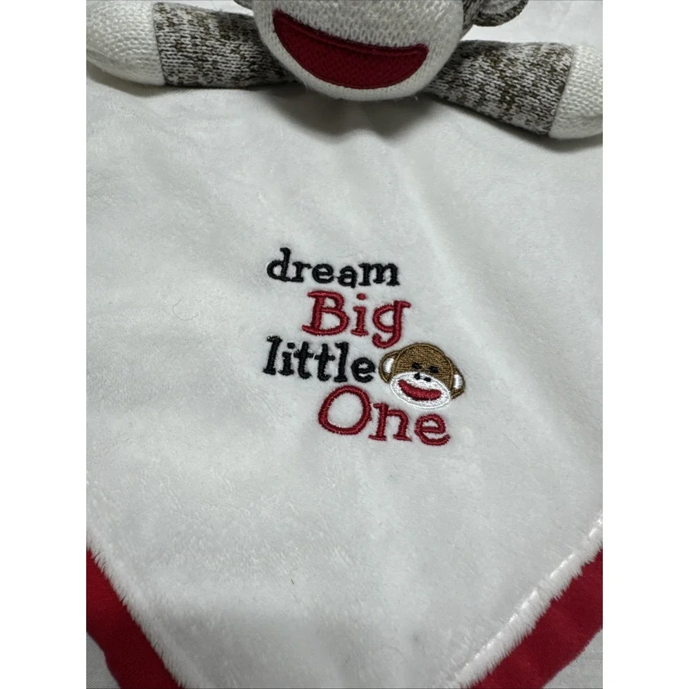 Baby Starters Security Plush Blanket Lovey Sock Monkey Dream Big Little One