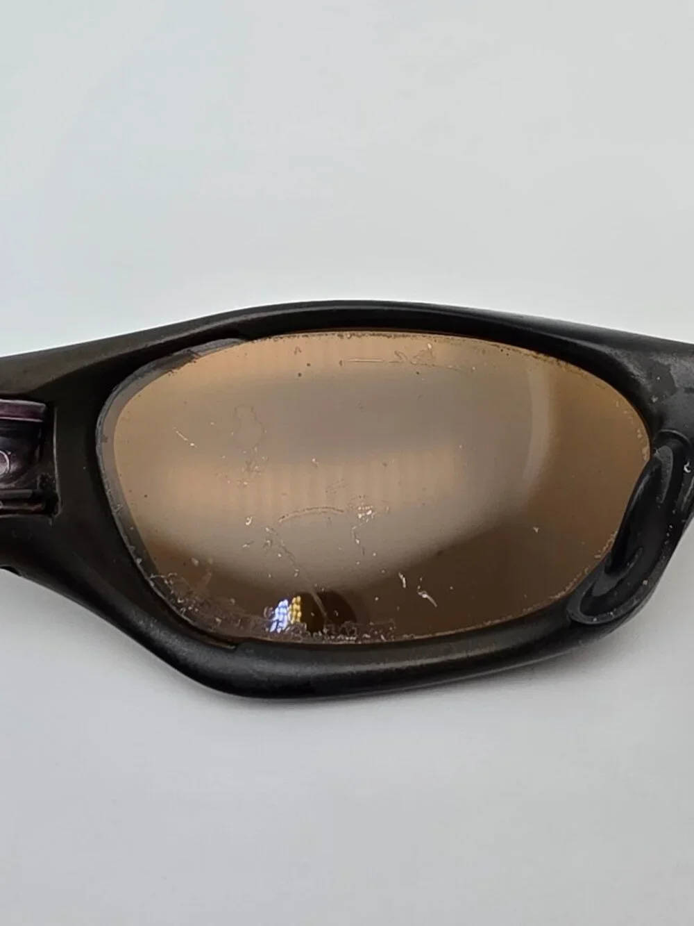 Oakley 03-878 Valve 1.0 Bronze Frame Titanium Iridium Polarized Lens Sunglasses