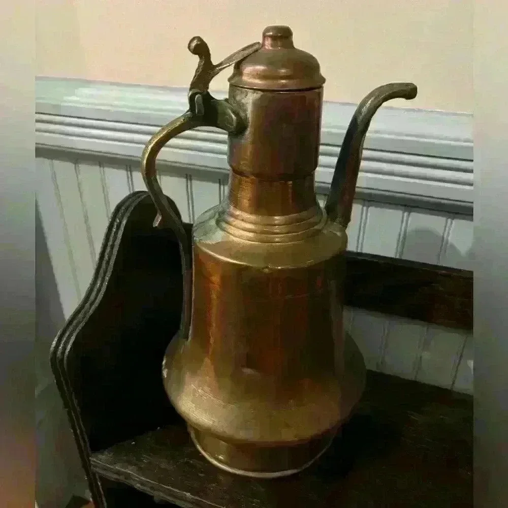 Persian brass copper tea or water Lidded kettle antique authentic