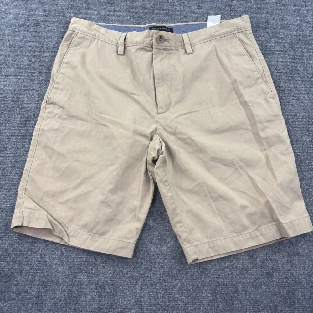 Banana Republic Aiden Short‎ 32 Tan Chino Cotton Twill Mens