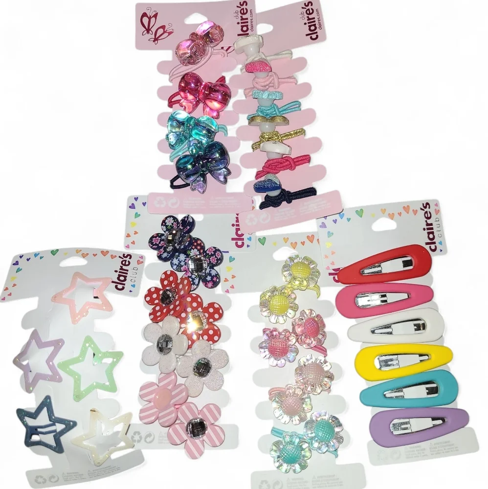 Claire's 6 Sets Of Girl's Hair Accessories! Variety! 💕 NWT'S!
