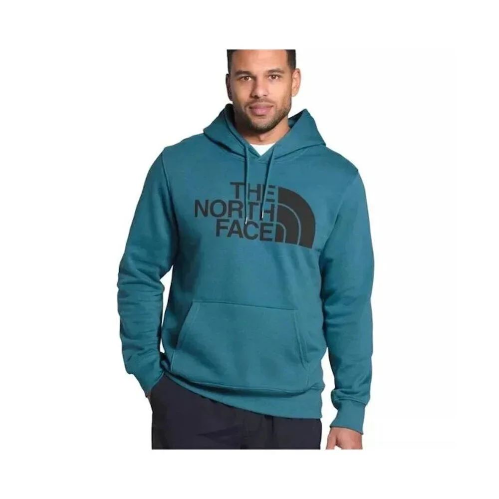 The North Face Mens Half Dome Pullover Fleece Hoodie Sz. Medium Blue Teal AN EXC
