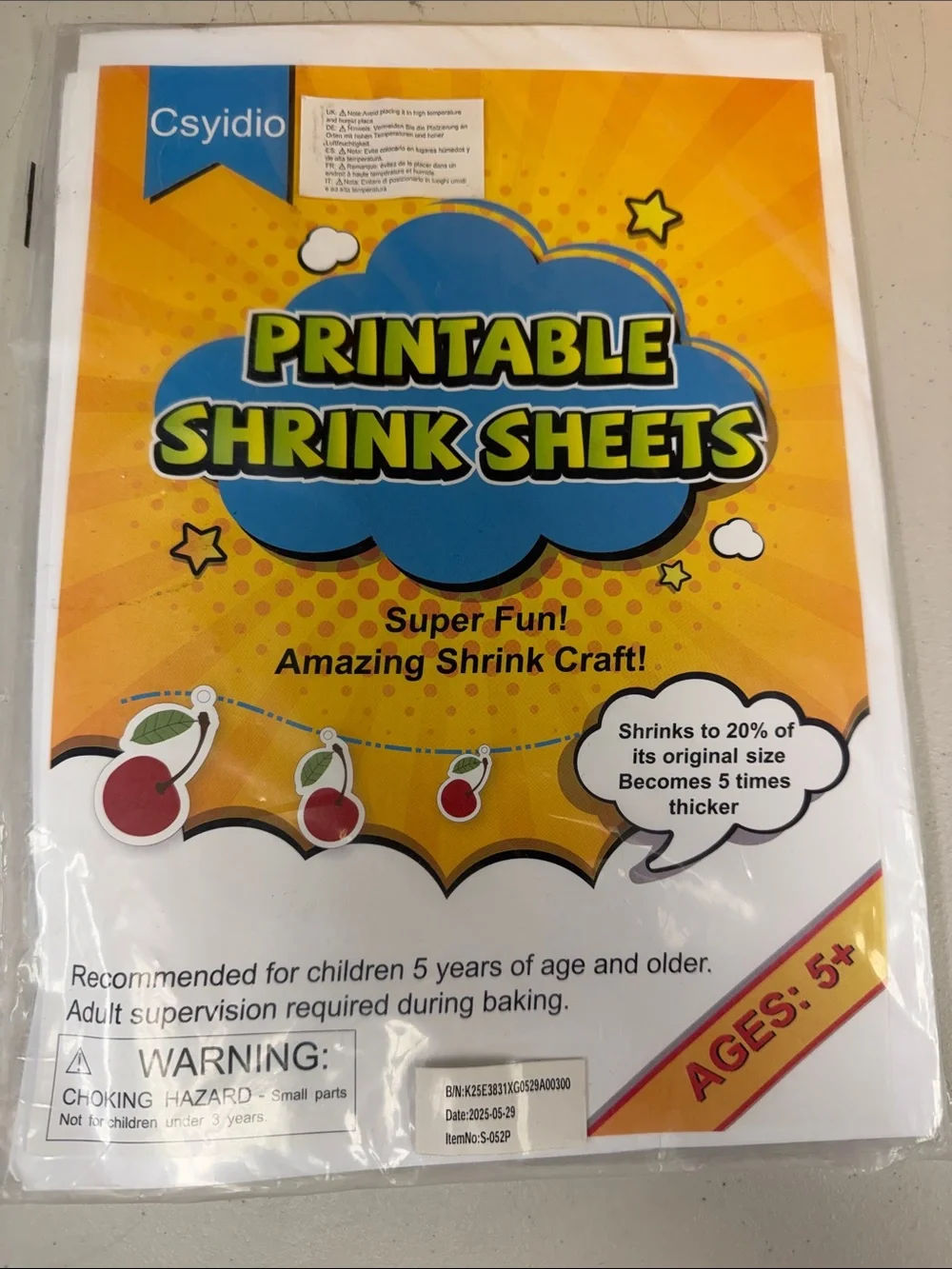 Printable Shrink Sheets super fun amazing shrink craft shrinks to 20% of its ori