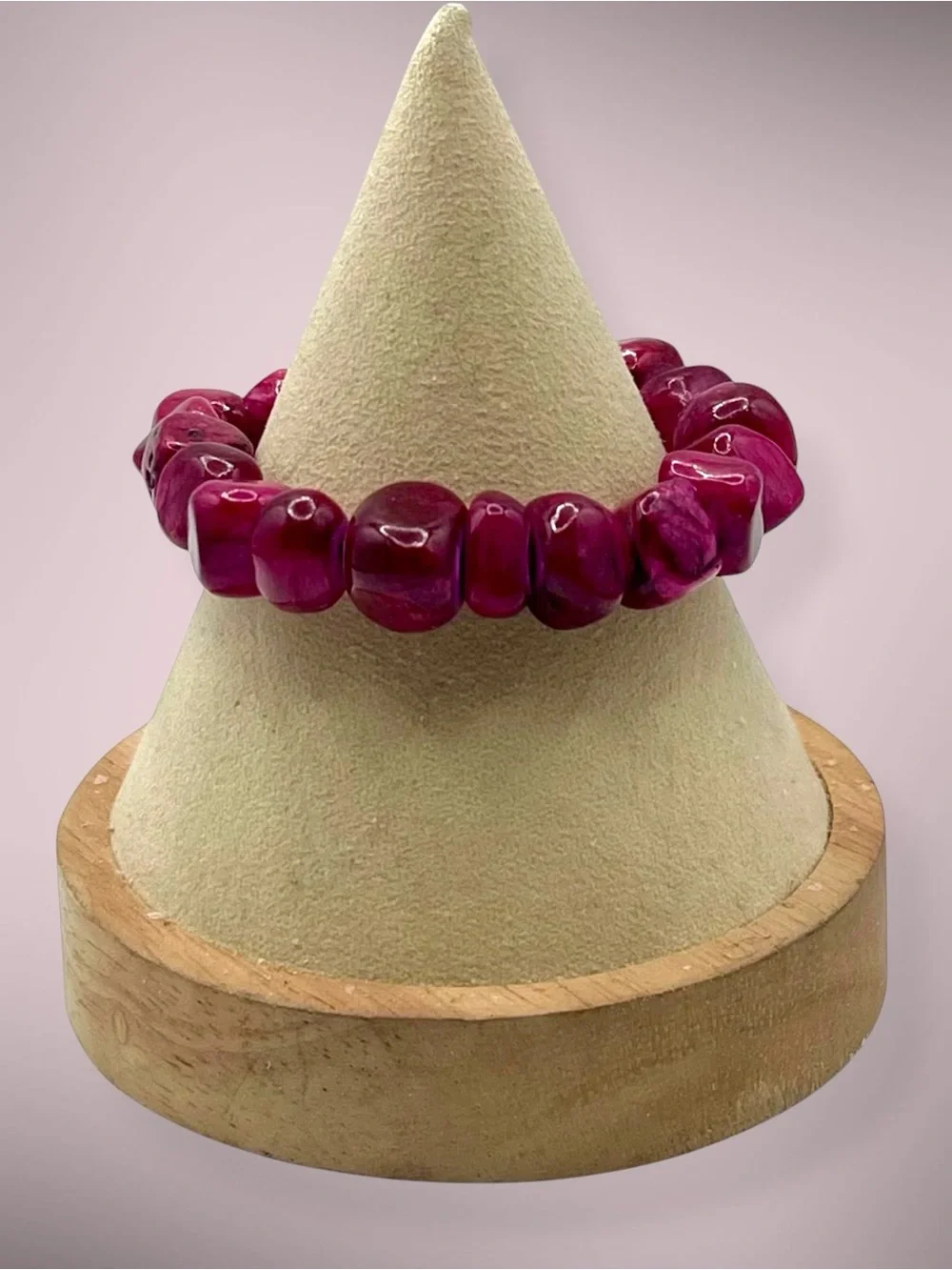Dyed Agate Organic Nugget Beaded Stretch Bracelet