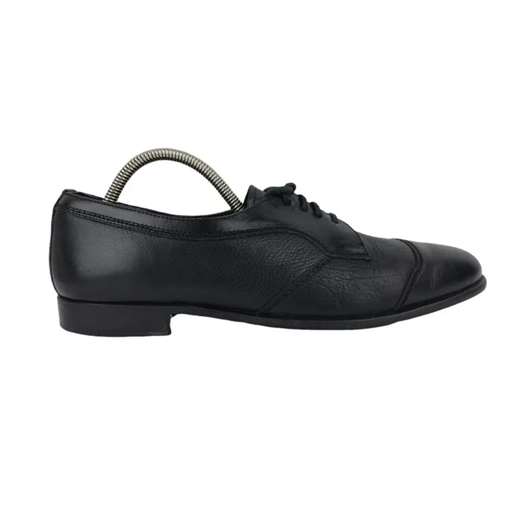 Jarman International Collection Mens Black Leather Oxford Dress‎ Shoes Size 10.5