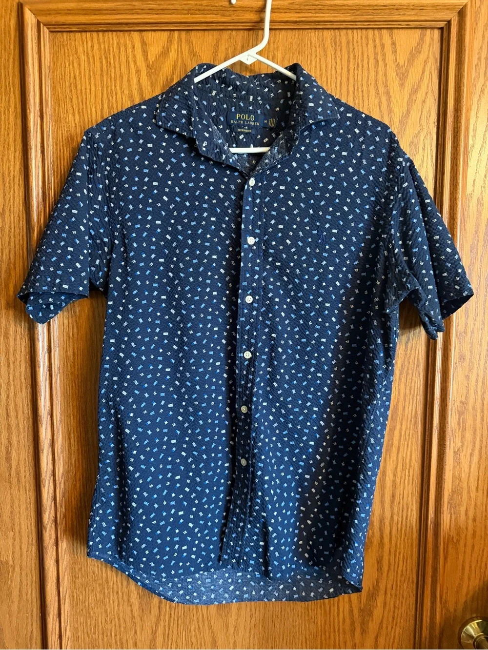 Ralph Lauren Navy Short-Sleeve Button-Up Polo