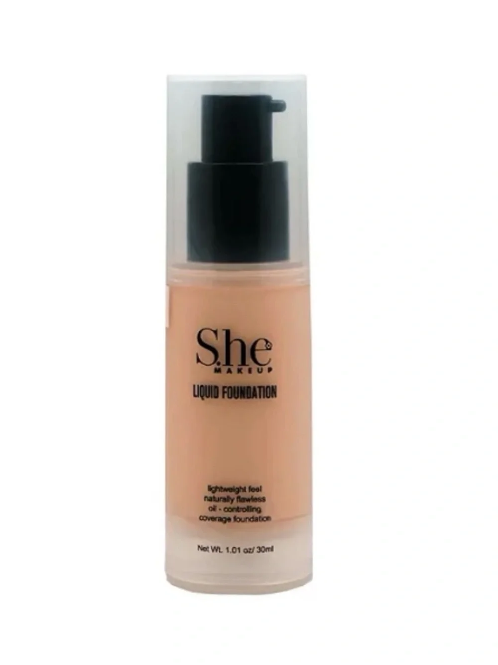NEW S.he Makeup Medium Tan Lite Feel Oil Control Full Coverage Liquid Foundation