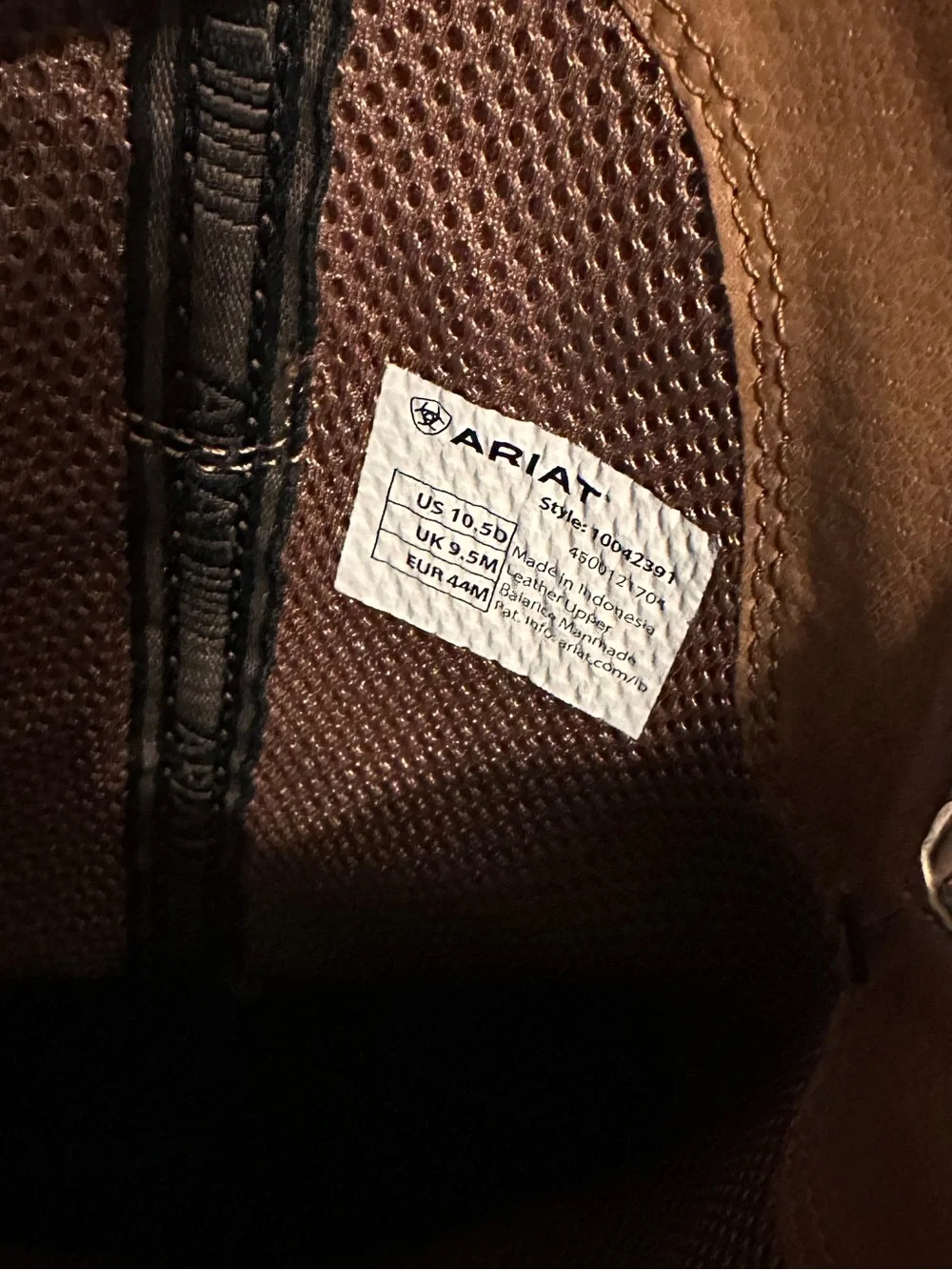 Ariat brown red