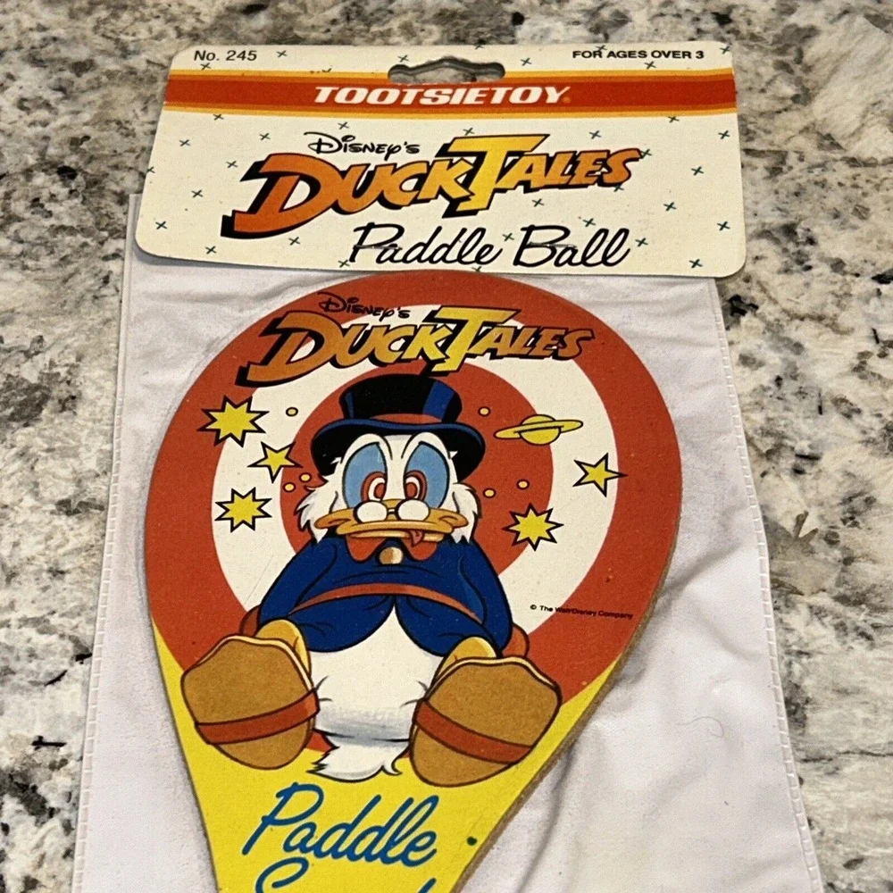 Vintage Tootsietoy Disney Duck‎ Tales Paddle Ball Original Package C4