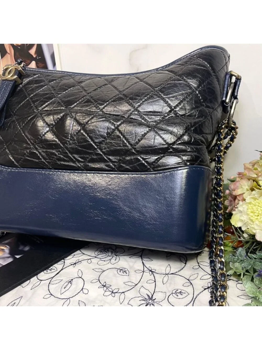 Chanel Gabrielle Bicolor Quilted Handbag